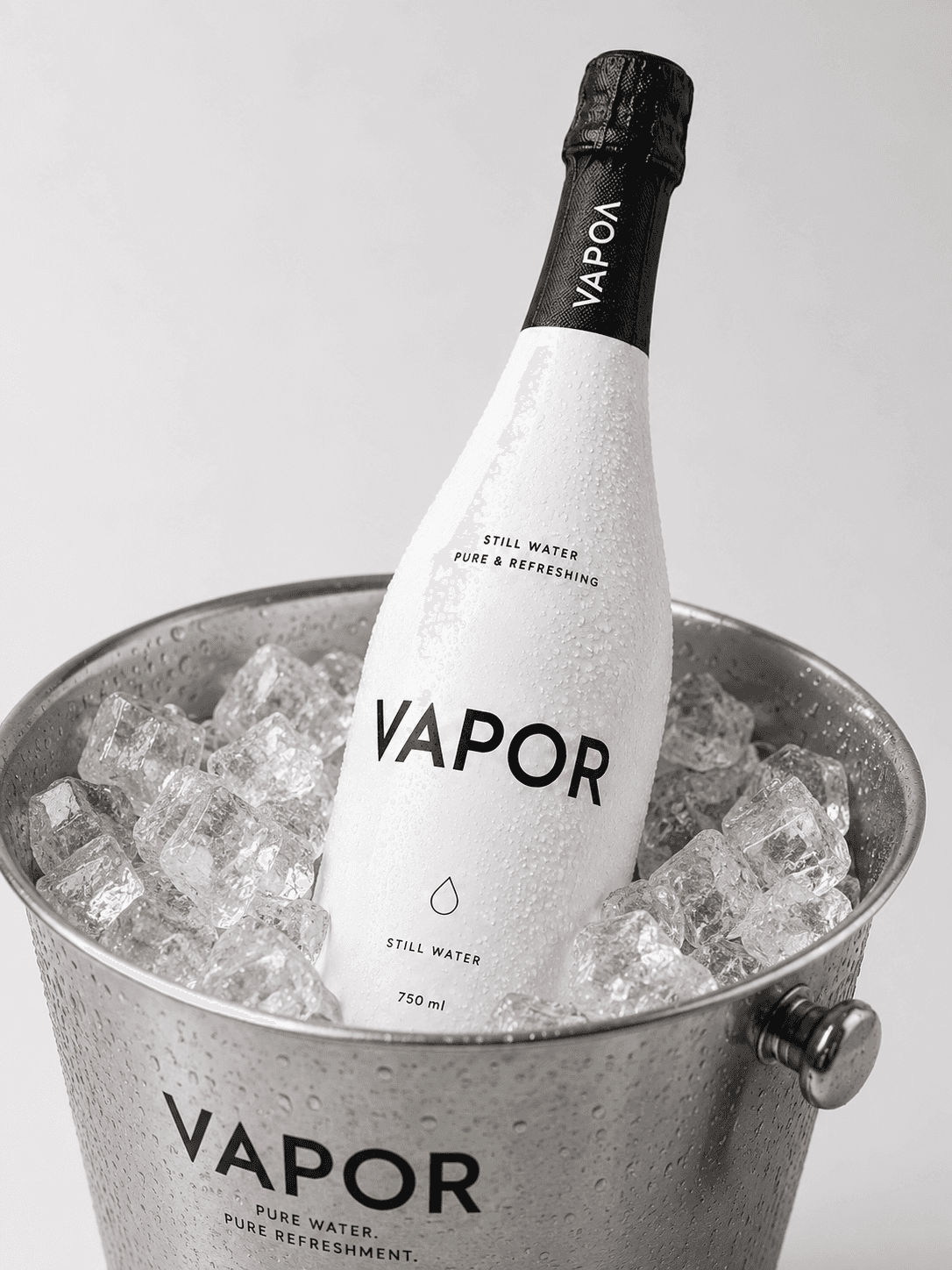 VAPOR sparkling water bottle