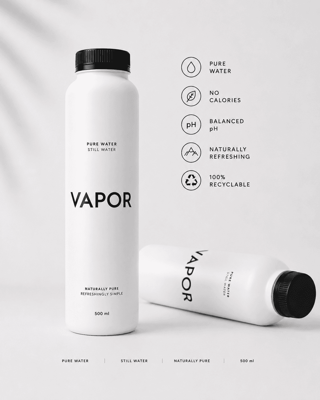 VAPOR still water bottle