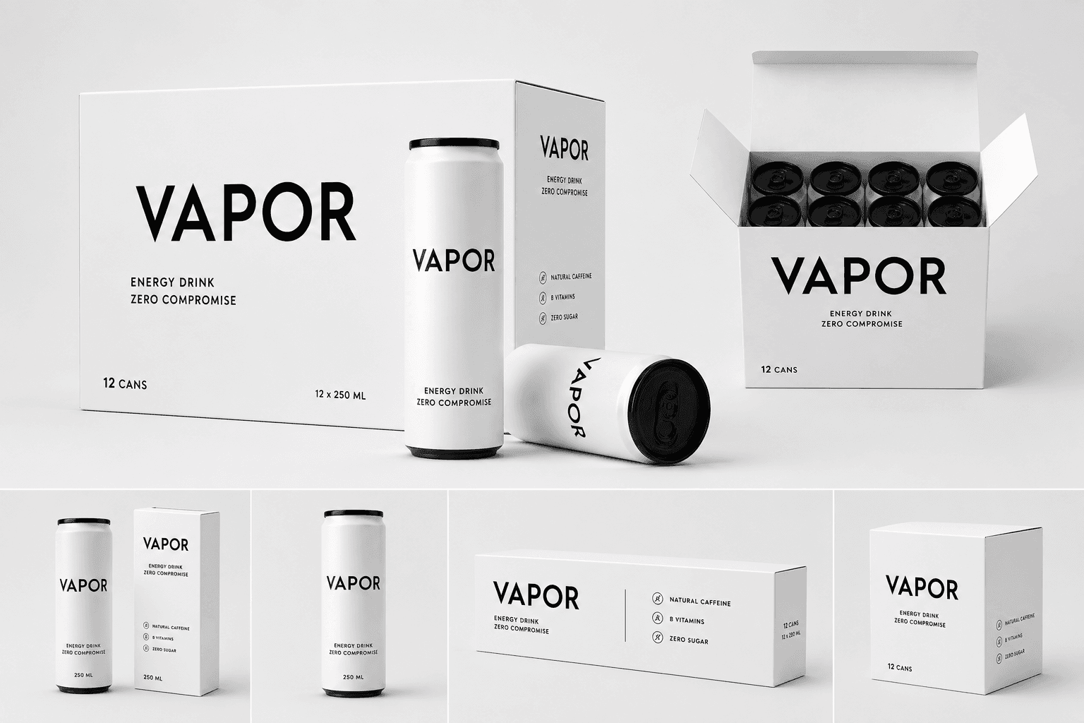 VAPOR water bottles in elegant setting
